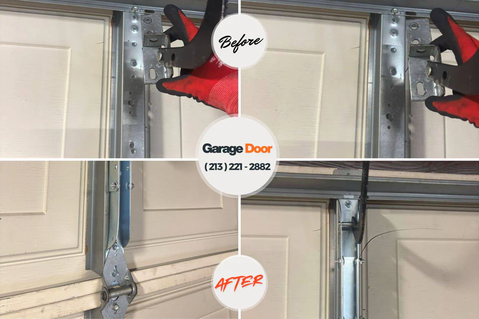 Before and after: garage door repair Elizabeth, CO
